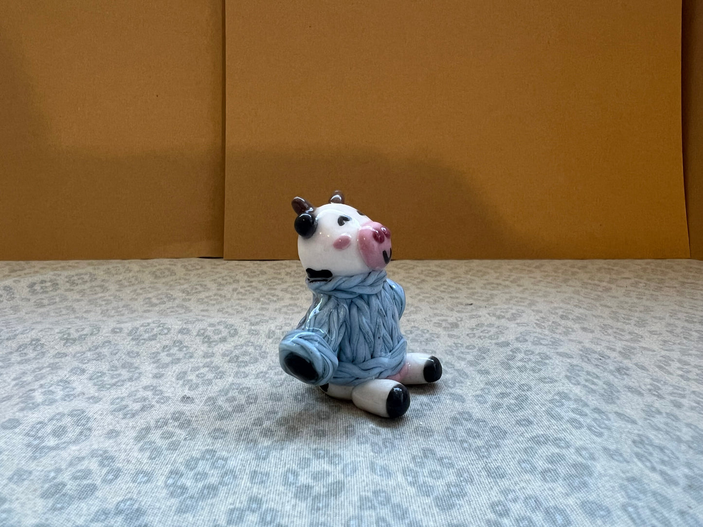 Little Cow in a Sweater - Desk Figurine