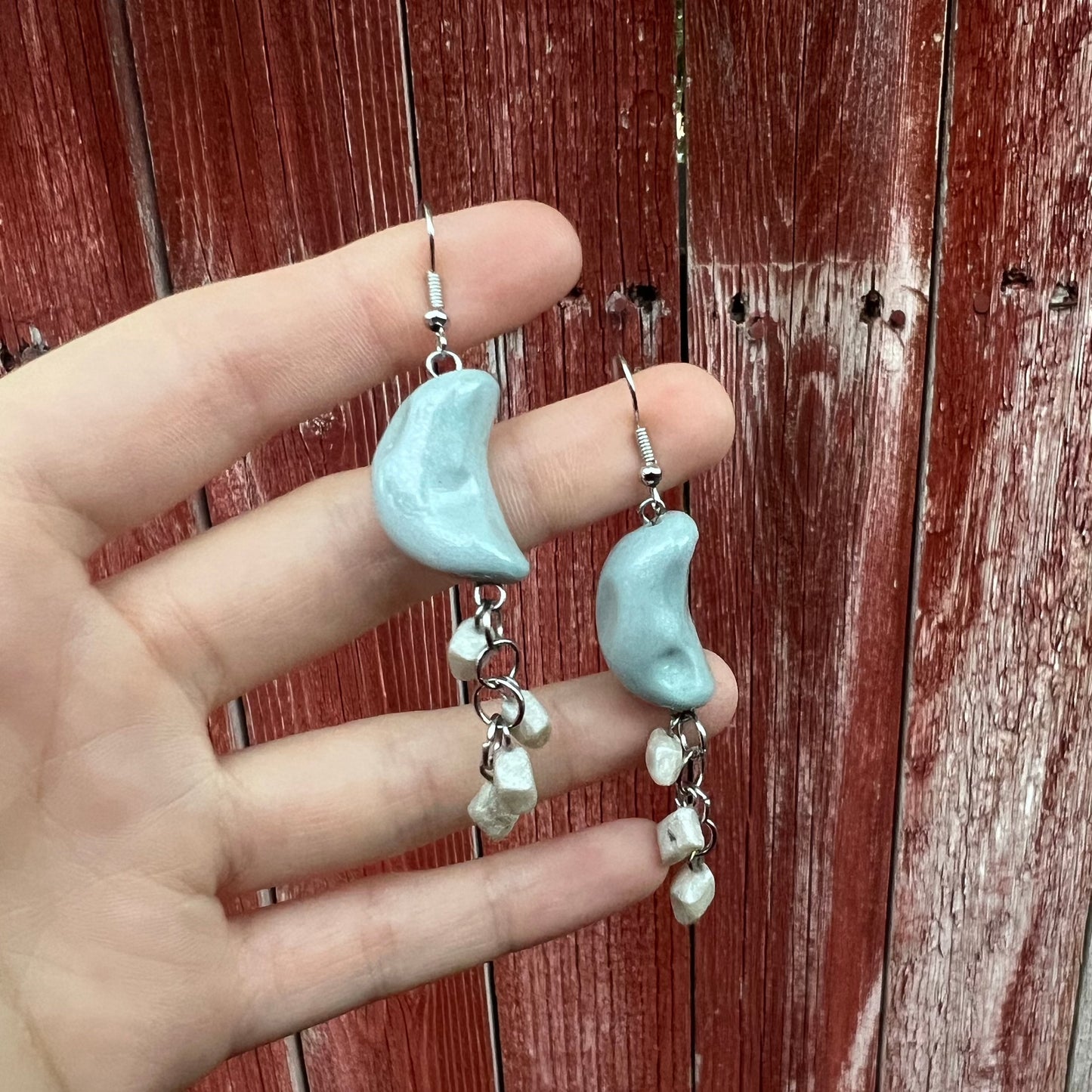 Moon and Stars Dangling Earrings