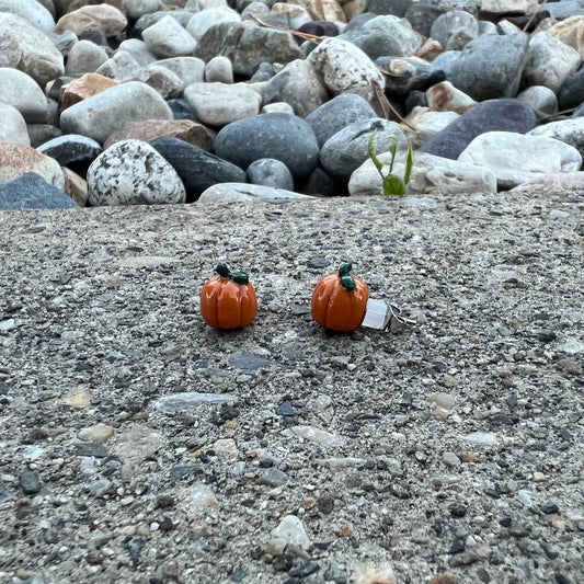 Pumpkin Stud Earrings