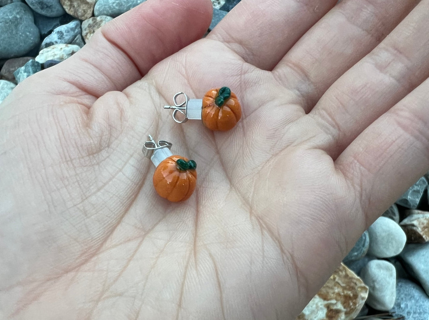 Pumpkin Stud Earrings