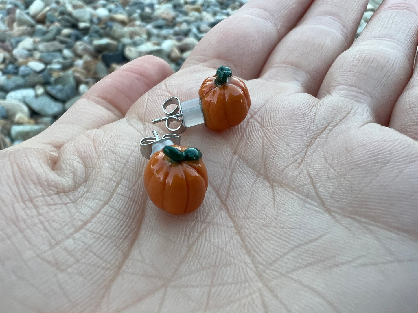 Pumpkin Stud Earrings